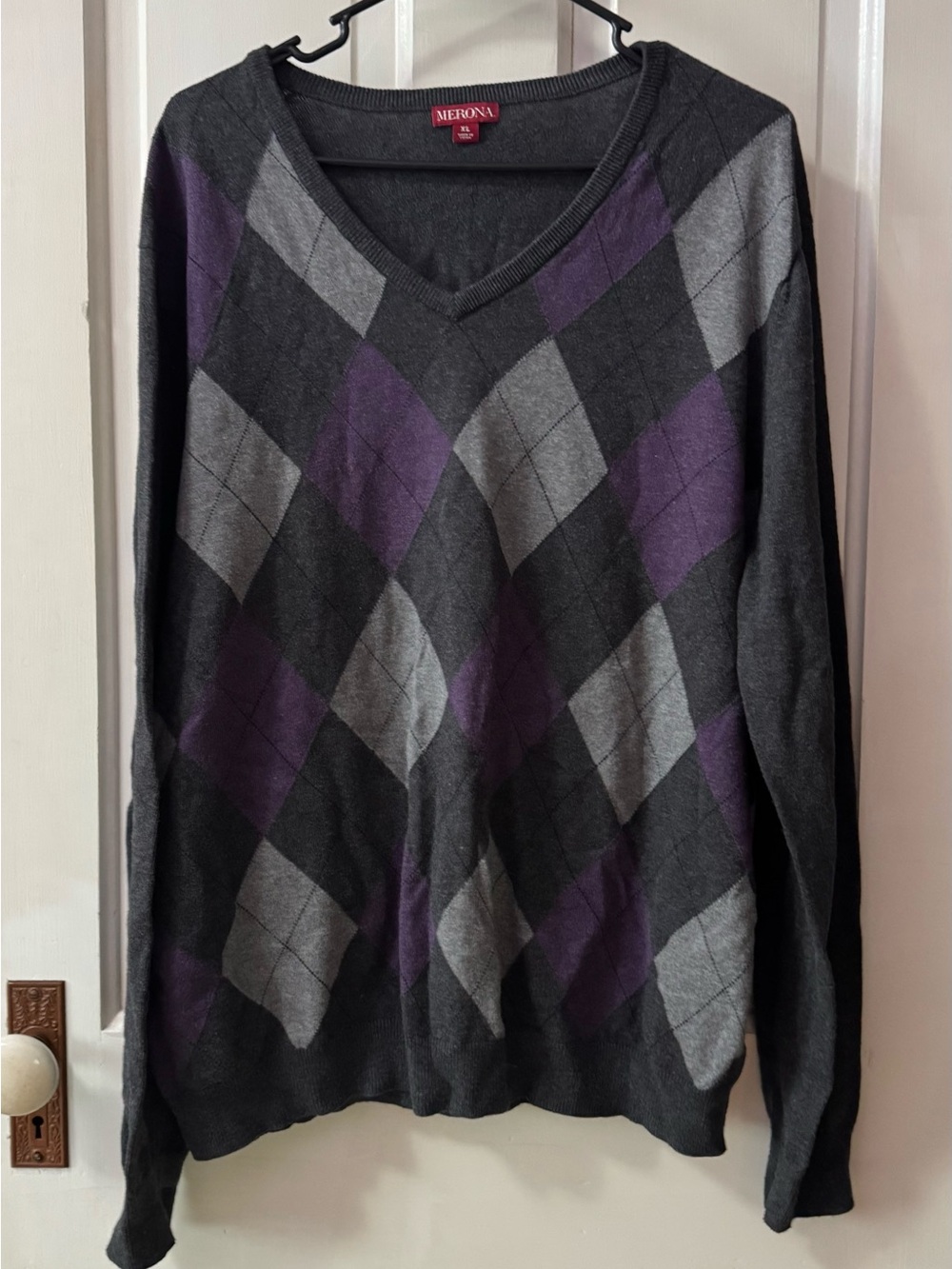 Merona Gray Knit Sweater with Red Label